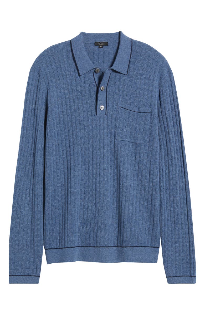 Rails Fenton Cotton Polo, Alternate, color, Blue Melange