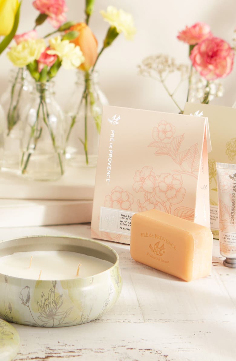 EUROPEAN SOAPS Pre de Provence Heritage 3-Wick Tin Candle, Alternate, color, Light Green