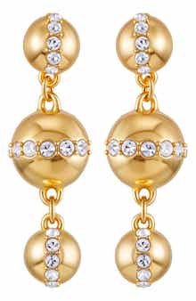 Vince Camuto Crystal Circle Drop Earrings