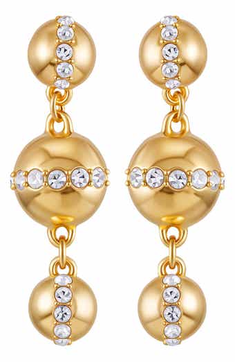 Vince Camuto Crystal Circle Drop Earrings