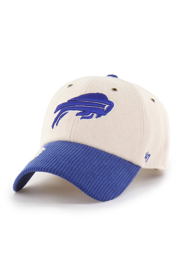 Women's '47 Natural/Royal Buffalo Bills Rope Script Clean Up Adjustable Hat, Alternate, color, Natural