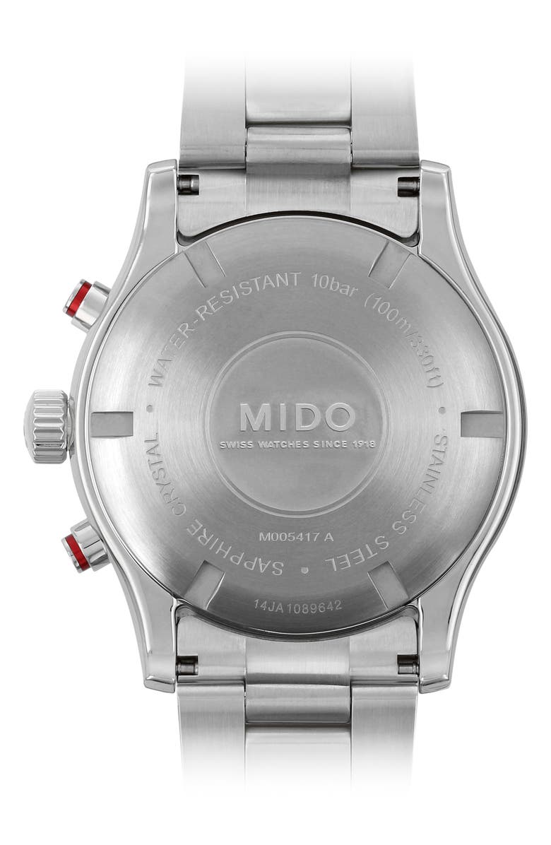 MIDO Multifort Chronograph Bracelet Watch, 42mm, Alternate, color, 