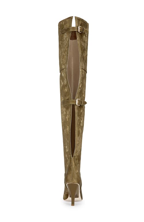 Azalea Wang Backer Thigh High Boot In Brown