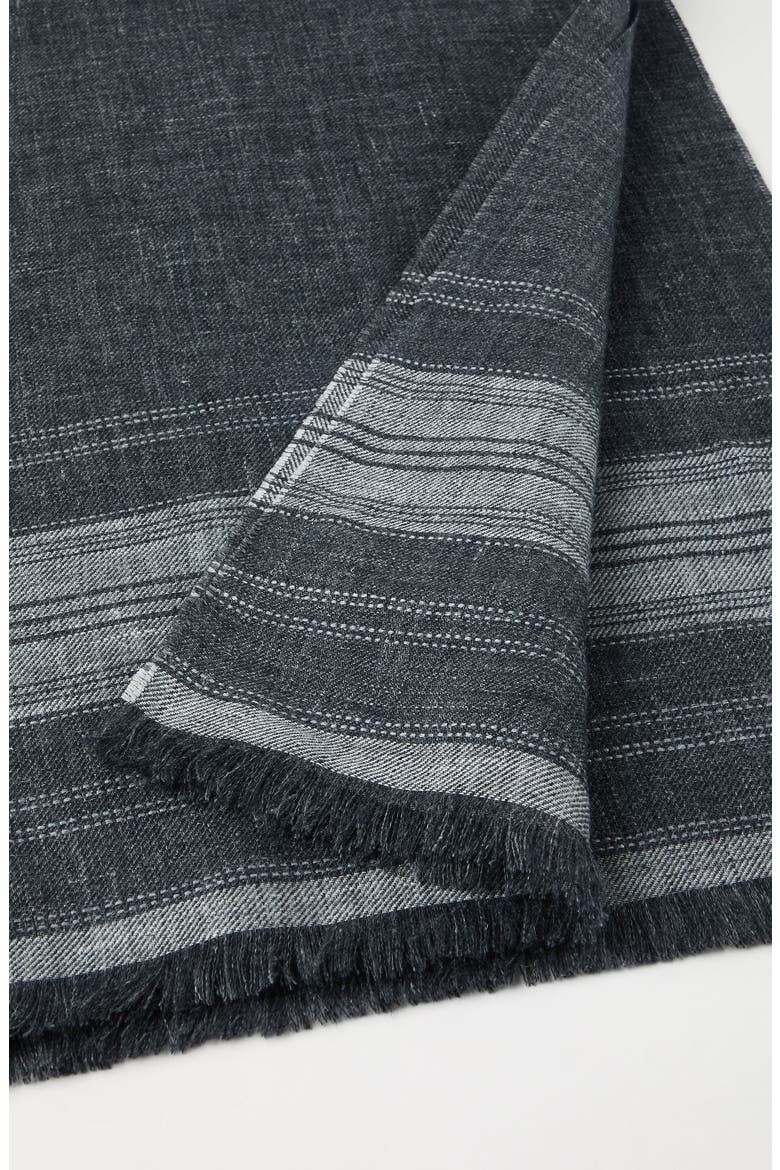 Linen scarf, Alternate, color, Anthracite