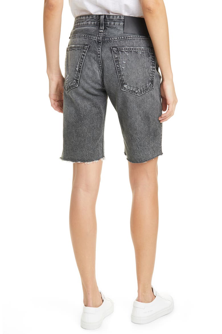 Rosa Cutoff Denim Bermuda Shorts, Alternate, color, CLN BLK MG