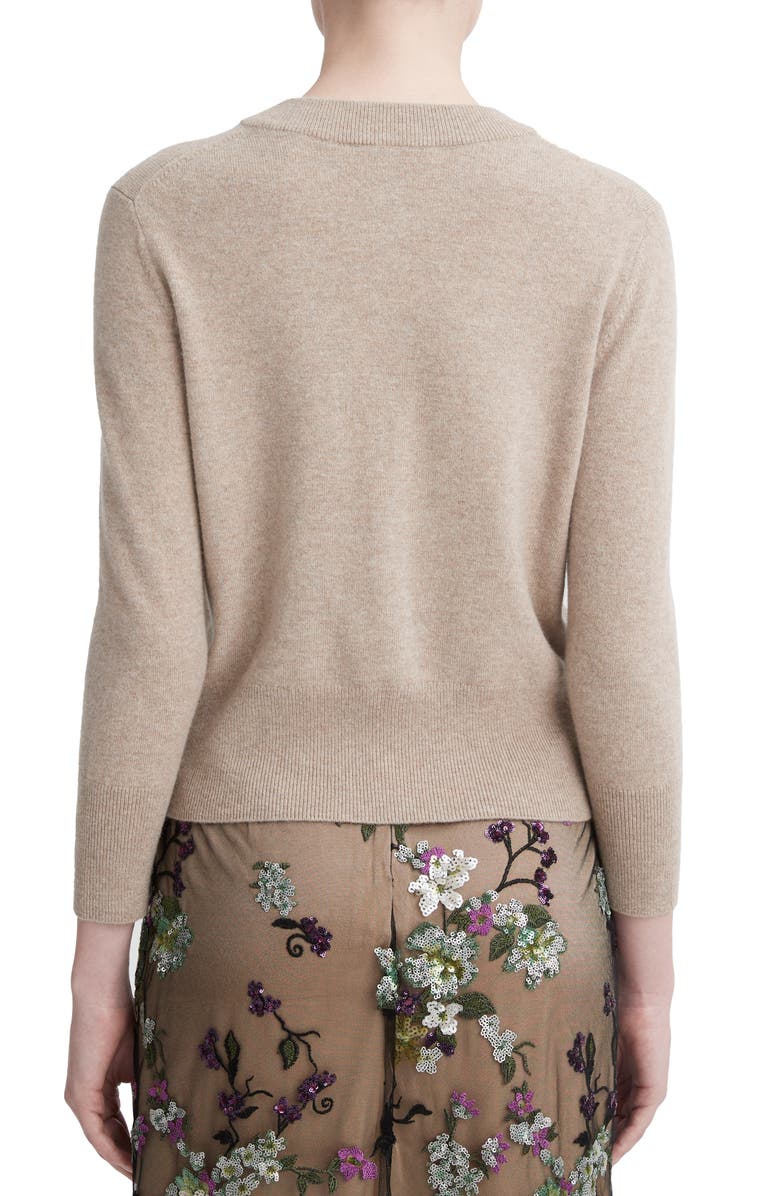 Vince Three Quarter Sleeve Wool & Cashmere Cardigan, Alternate, color,