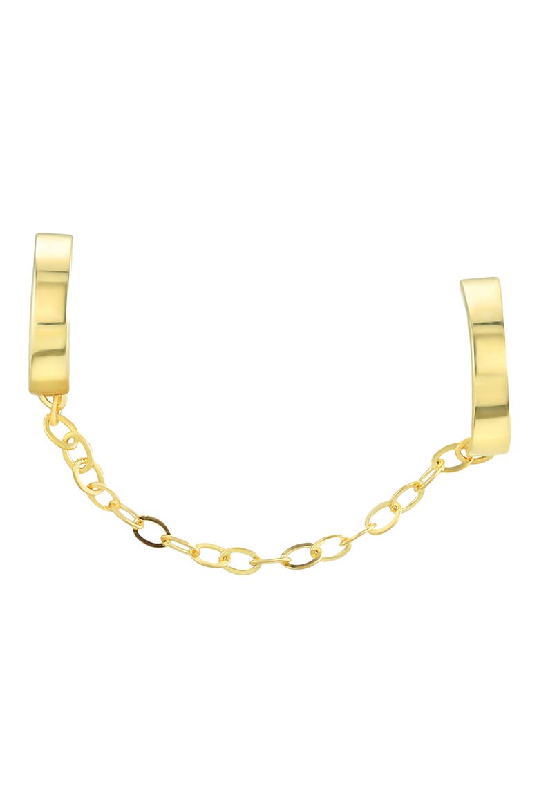 Double Hoop Chain Drop Earrings, Main, color, GOLD