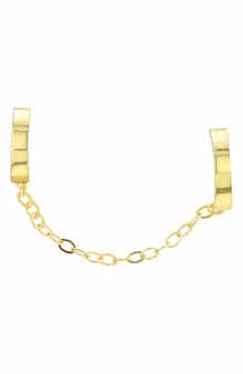 CANDELA JEWELRY Double Hoop Chain Drop Earrings