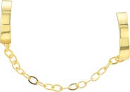 CANDELA JEWELRY Double Hoop Chain Drop Earrings
