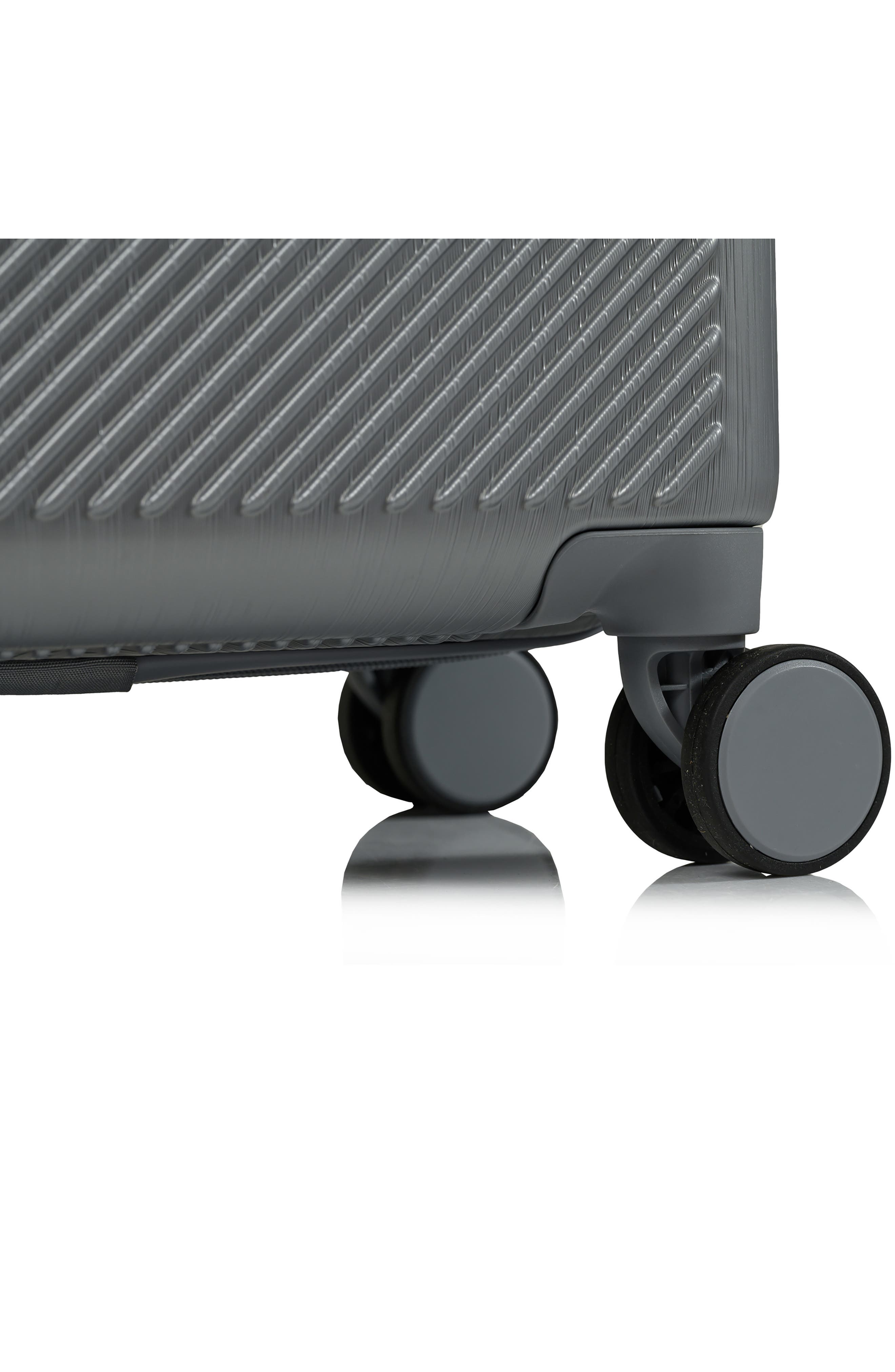 CHAMPS Iconic II Carry-On Hardside Suitcase, Alternate, color, Silver