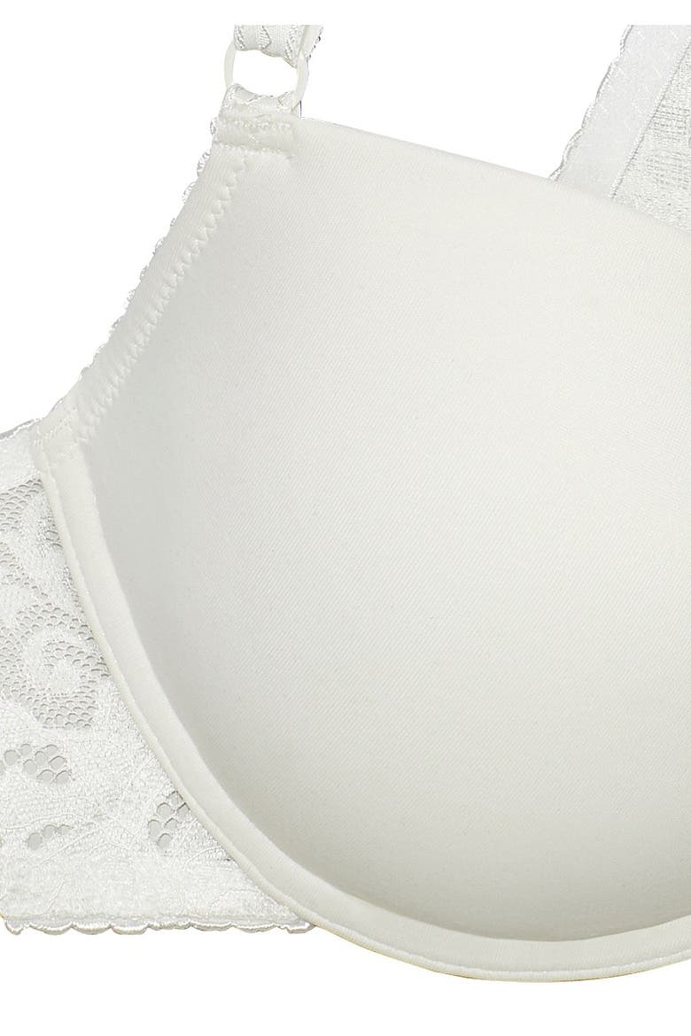 Front Clasp T-Shirt Bra, Alternate, color, Ivory