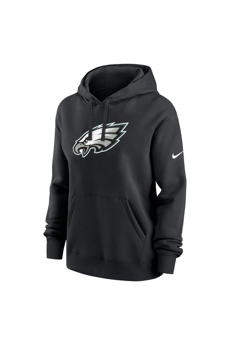 Women's Nike Black Philadelphia Eagles Club Fleece Pullover Hoodie, Alternate, color, Black