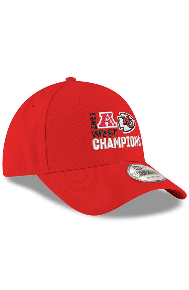 New Era Men's New Era  Red Kansas City Chiefs 2023 AFC West Division Champions 9FORTY Adjustable Hat, Alternate, color, 