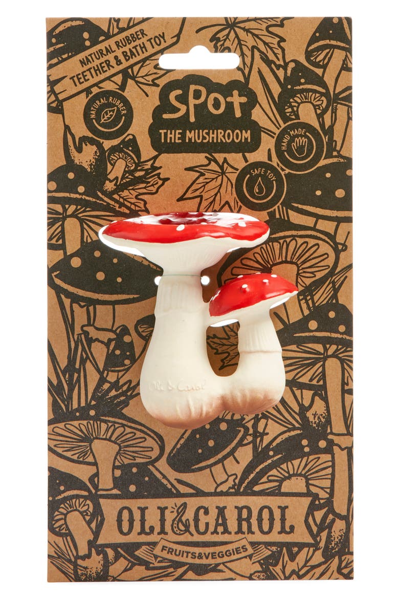 Spot the Mushroom Teether, Alternate, color, BROWN