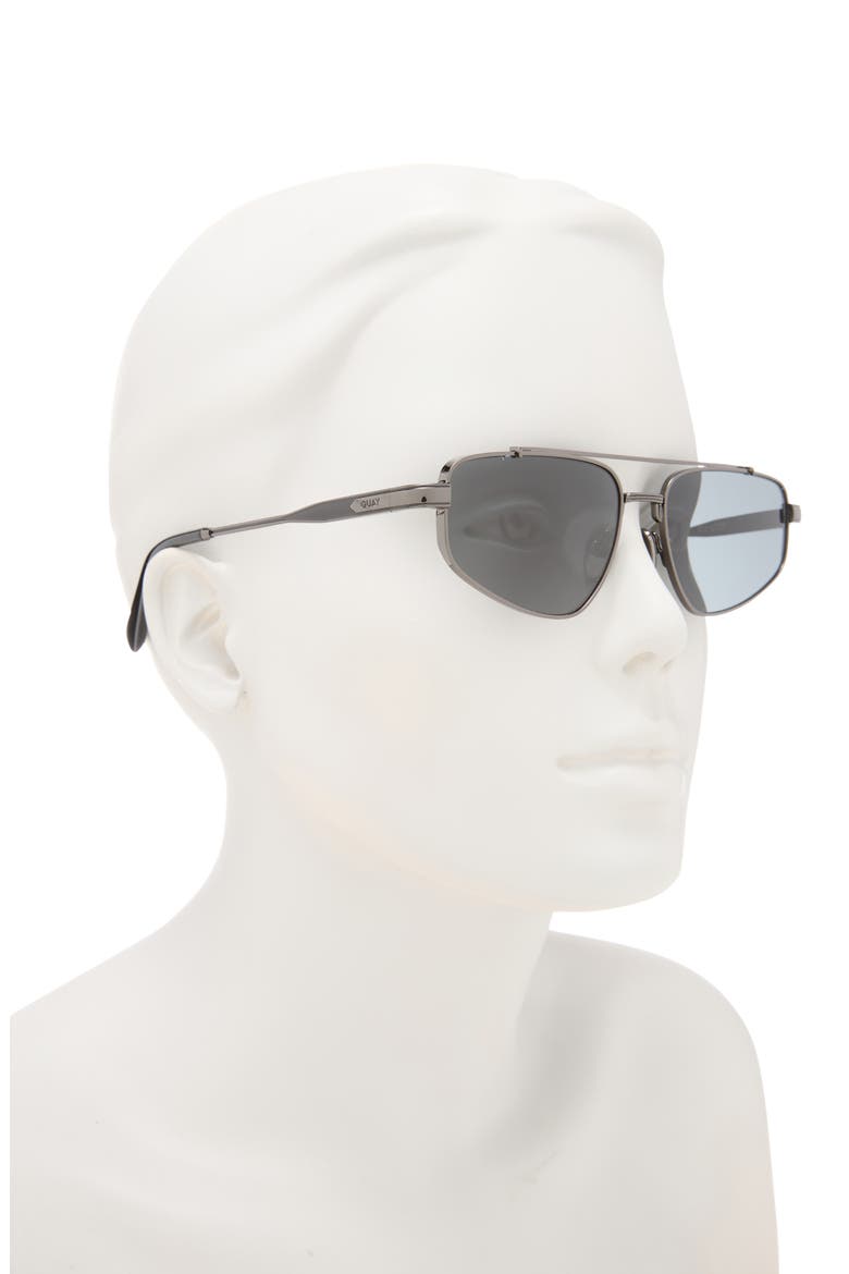 Pit Stop 56mm Aviator Sunglasses, Alternate, color, GUNMETAL/ SMOKE