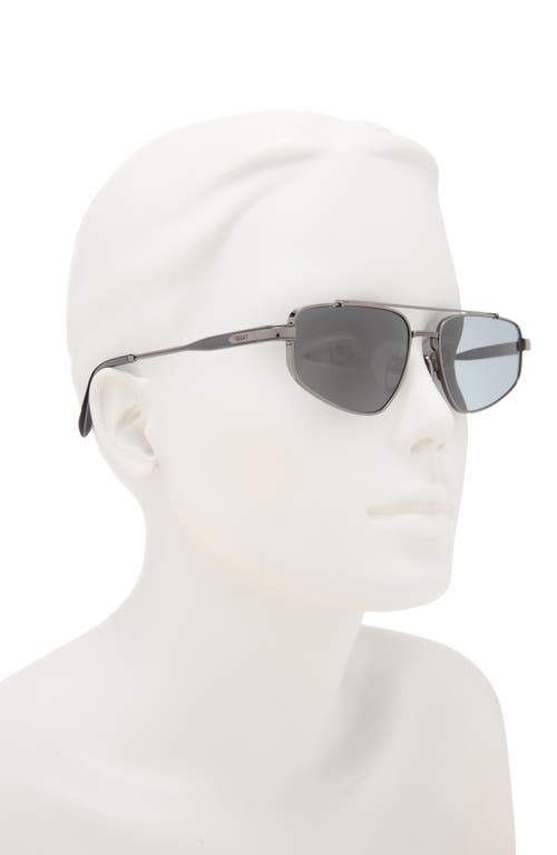 Quay Pit Stop 56mm Aviator Sunglasses In Gray