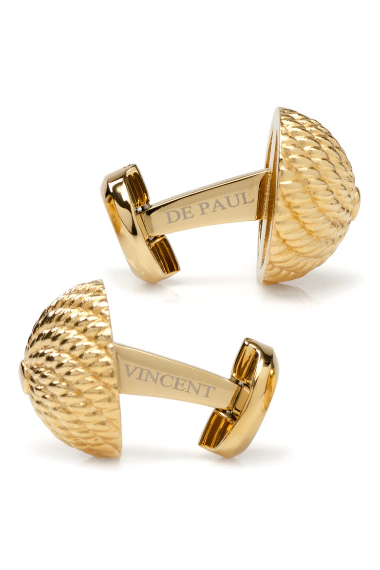 Vincent De Paul Colony Cufflinks, Alternate, color, GOLD