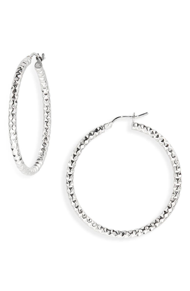 Bony Levy 14K Gold Textured Hoop Earrings, Main, color,