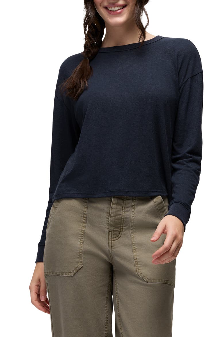 Cozy Up Crewneck Long Sleeve T-Shirt, Main, color, NAUTICAL
