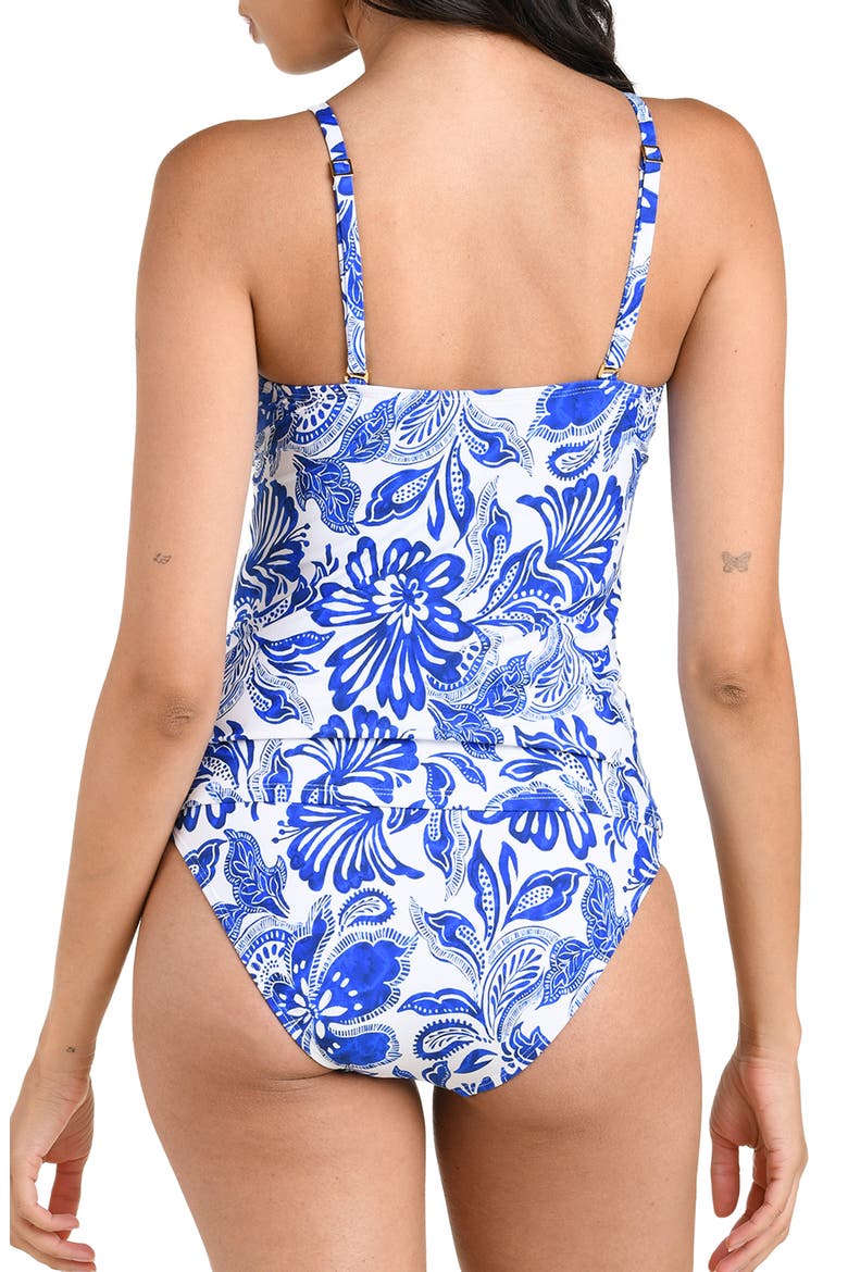 Botanical Brocade Keyhole Tankini Top, Alternate, color, LAPIS