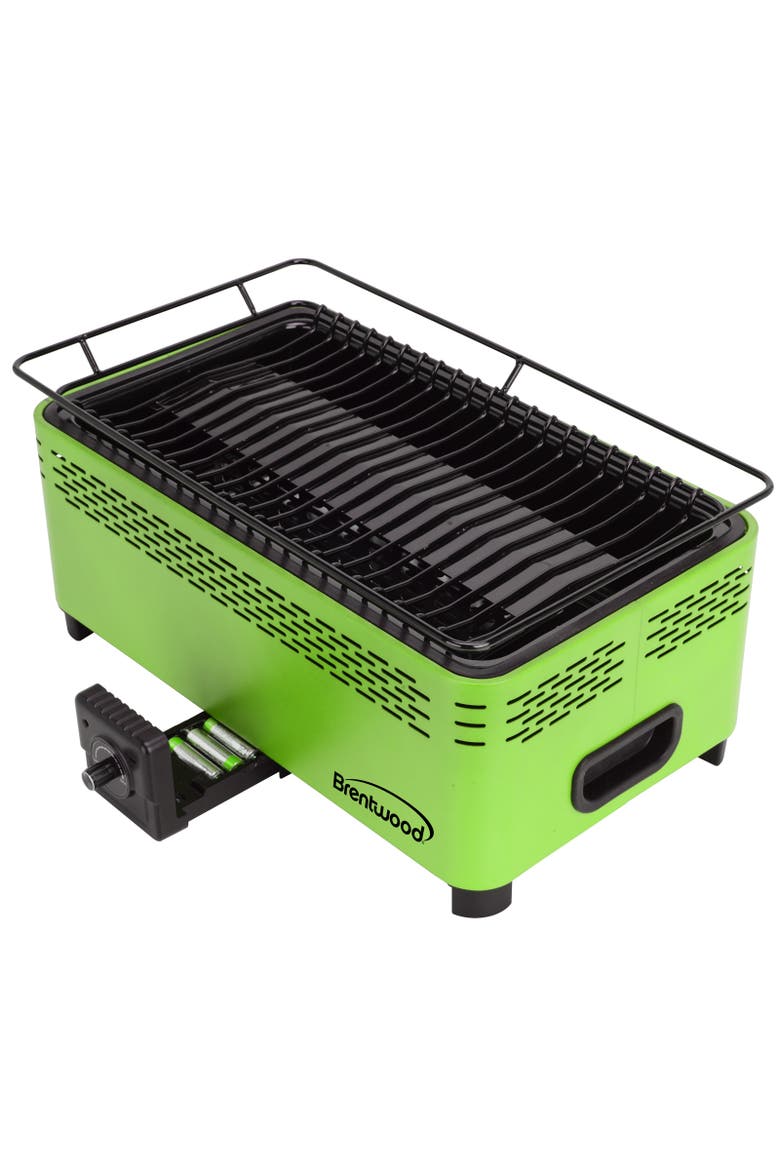 BBF-31G Non-Stick Smokeless Portable BBQ, Green, Alternate, color, Green