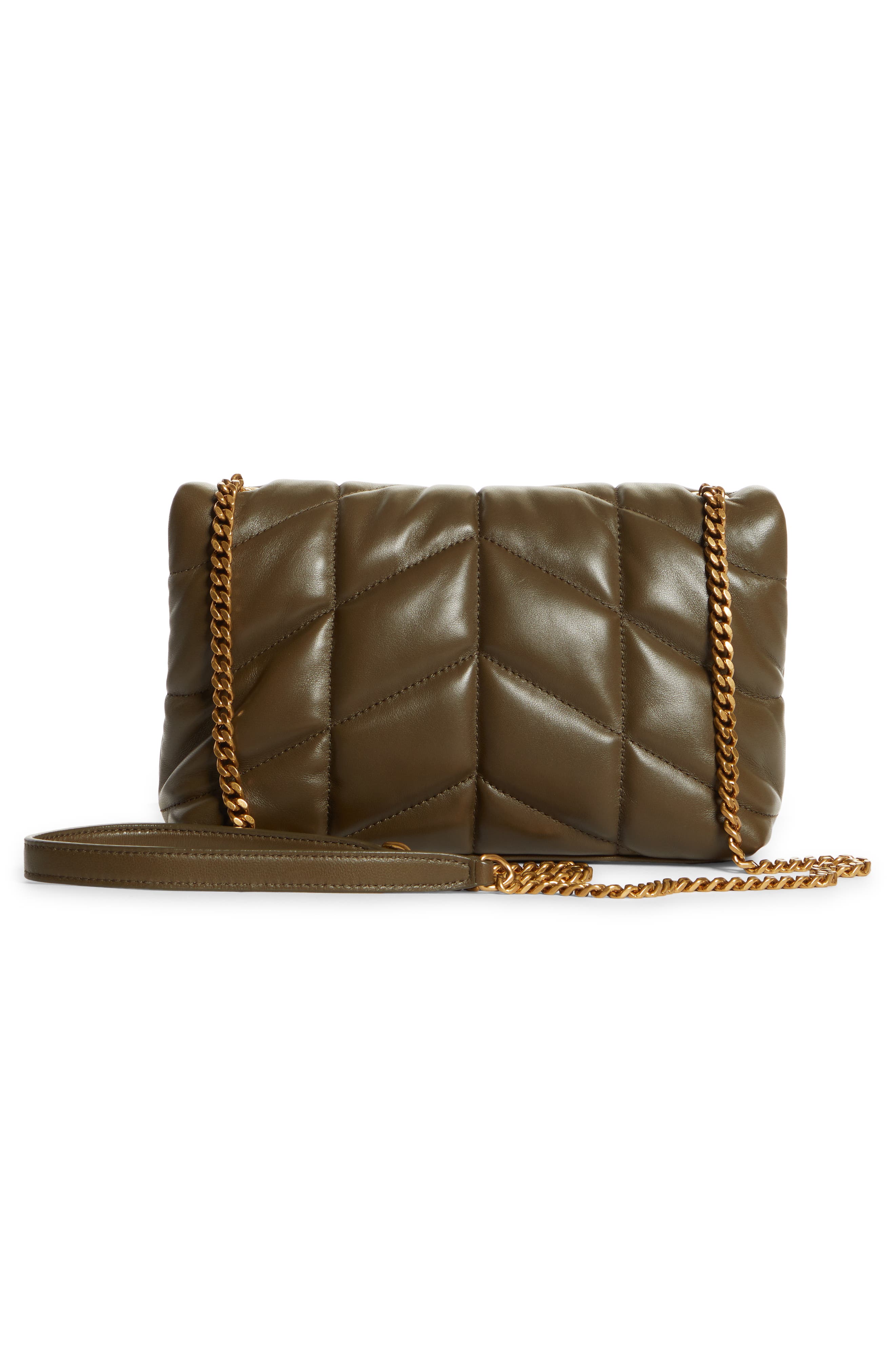 Toy Loulou Puffer Quilted Leather Crossbody Bag, Alternate, color, SEAWEED