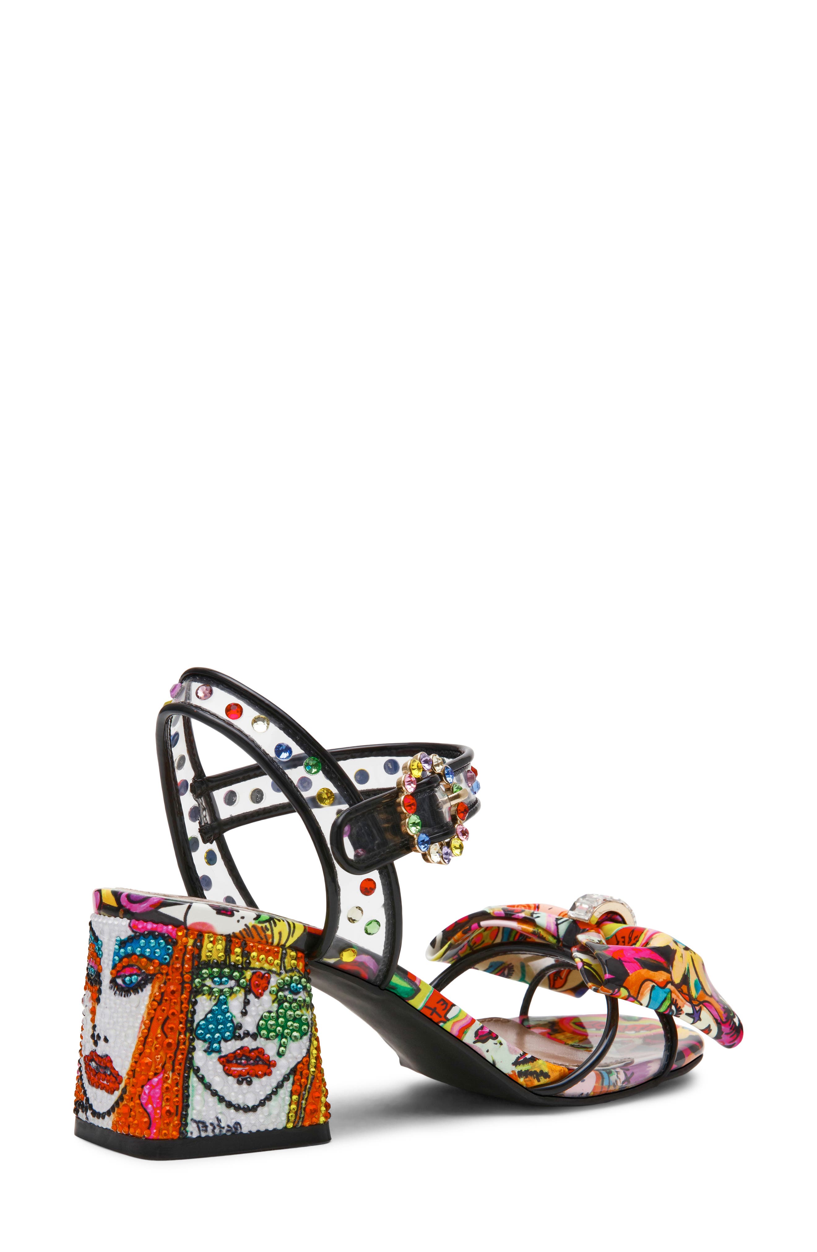 Betsey Johnson Ardell Crystal Embellished Ankle Strap Sandal, Alternate, color, Bright Multi