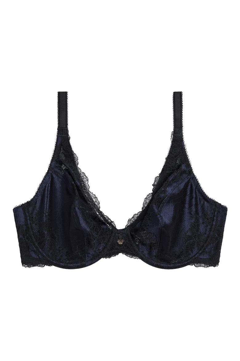 Modern Affair Underwire Plunge Bra, Alternate, color, NIGHT SKY/ BLACK