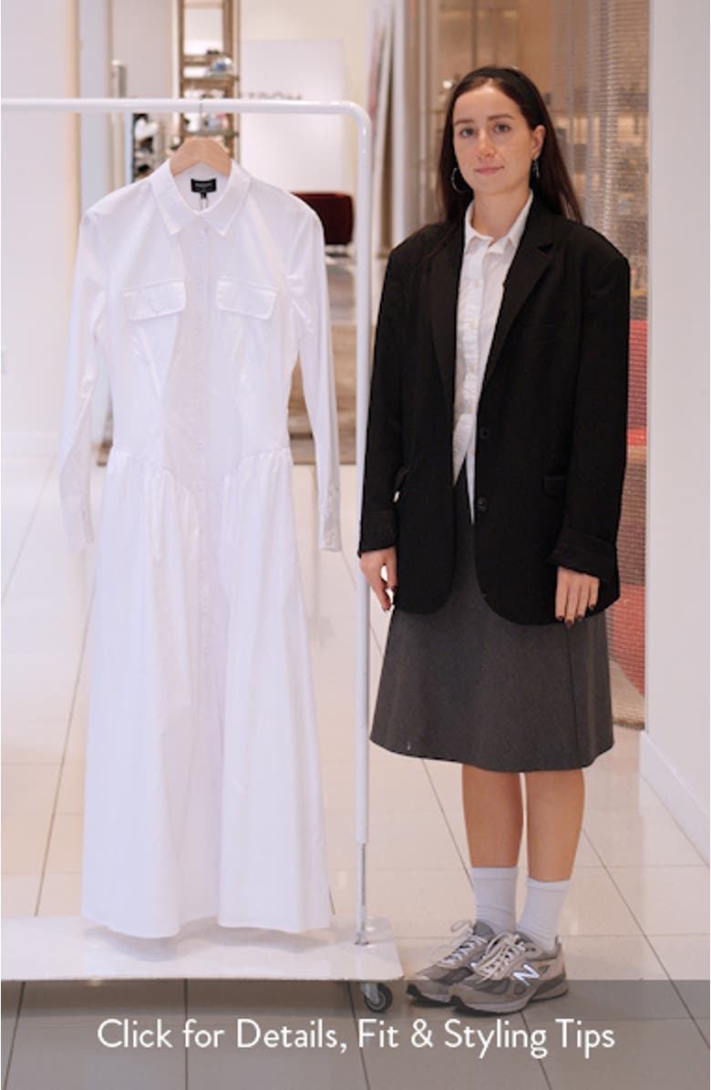 Agatha Fitted Long Sleeve Shirtdress, sales video thumbnail