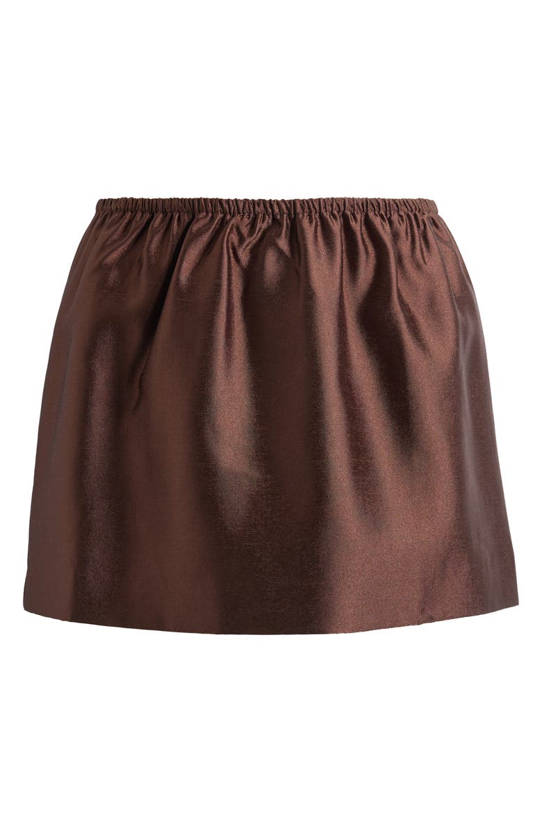 Reformation Elva Metallic Miniskirt, Main, color, Cafe
