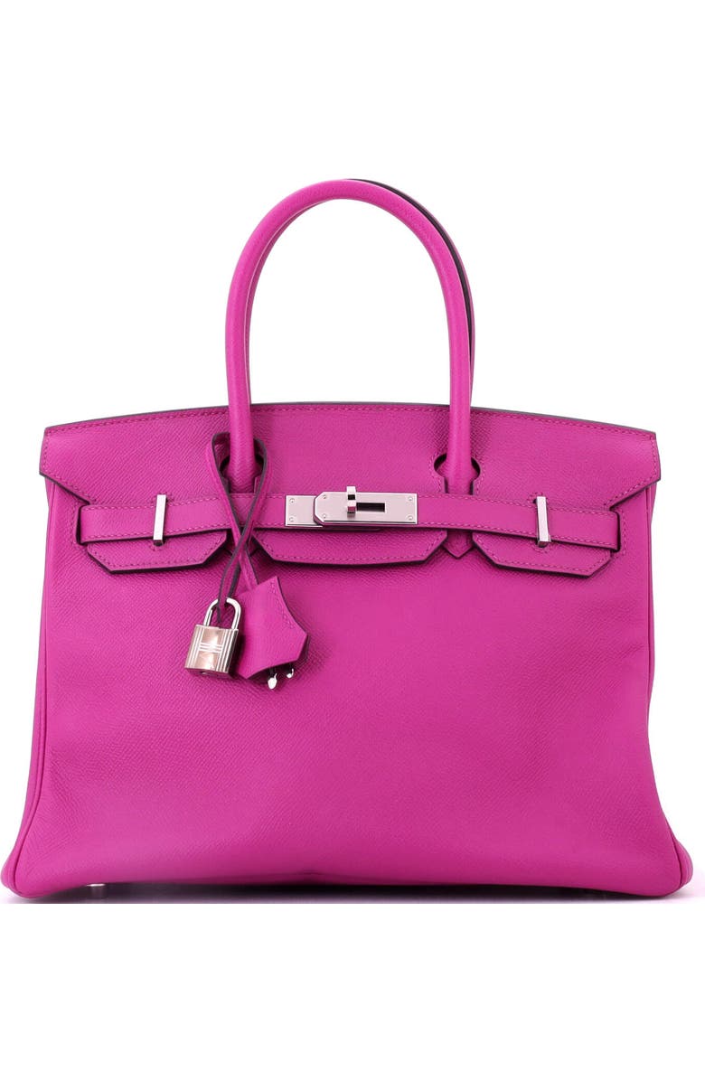 Pre-Owned Hermes Birkin Handbag Pink Epsom with Palladium Hardware 30, Main, color, Rose Pourpre