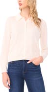 Halogen® Collared Cotton Blend Cardigan