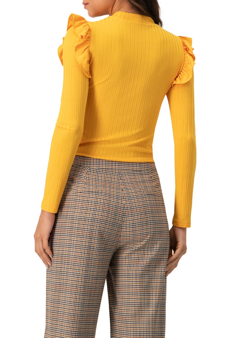 Long Sleeve Ruffled Blouse, Alternate, color, Yellow