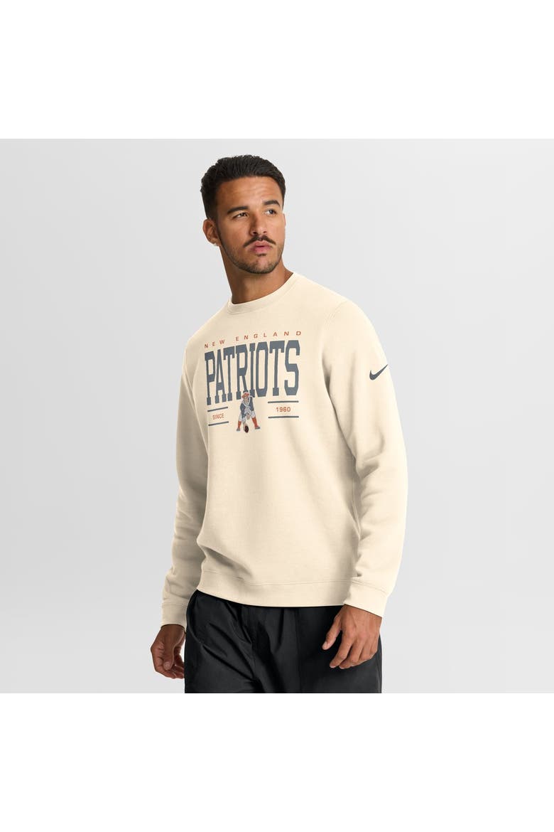 Men's Nike Natural New England Patriots Always Reppin' Club Sweatshirt, Main, color, Natural