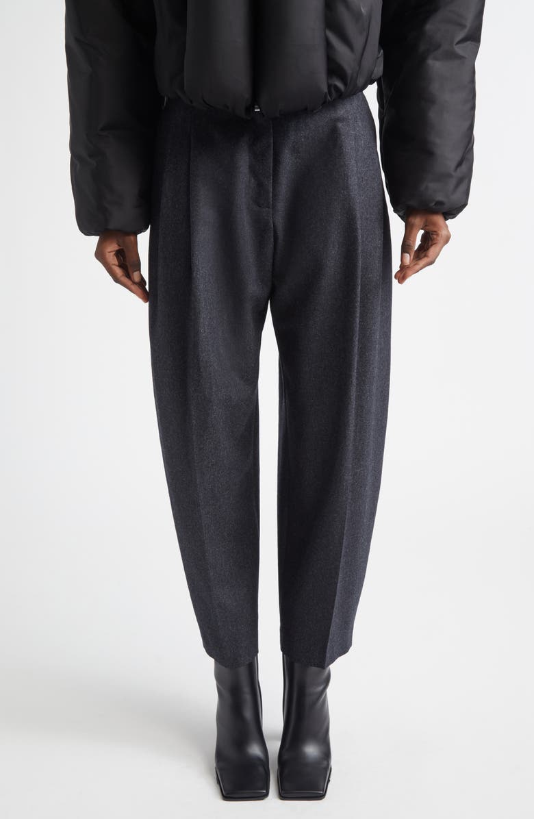 Alaïa Tailored Wool Trousers, Main, color, Anthracite