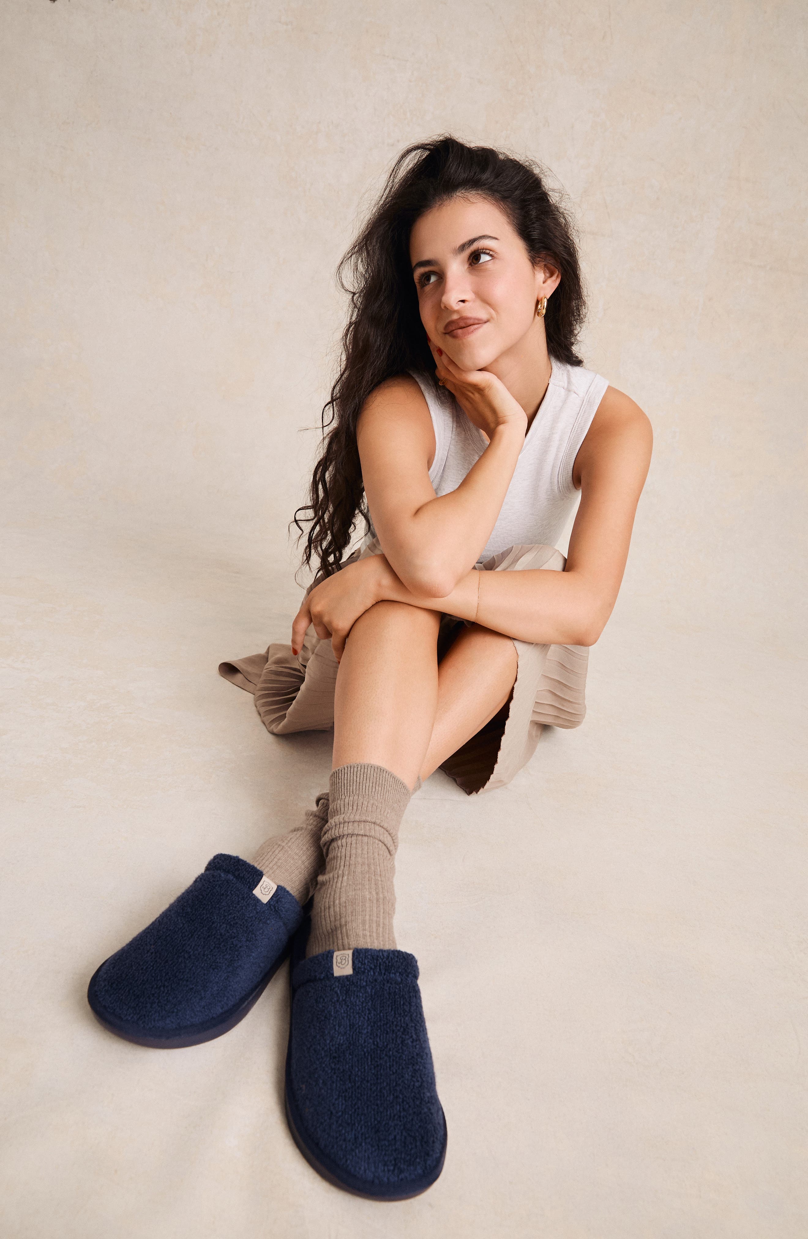 Gender Inclusive Essential Slipper, Alternate, color, NAVY