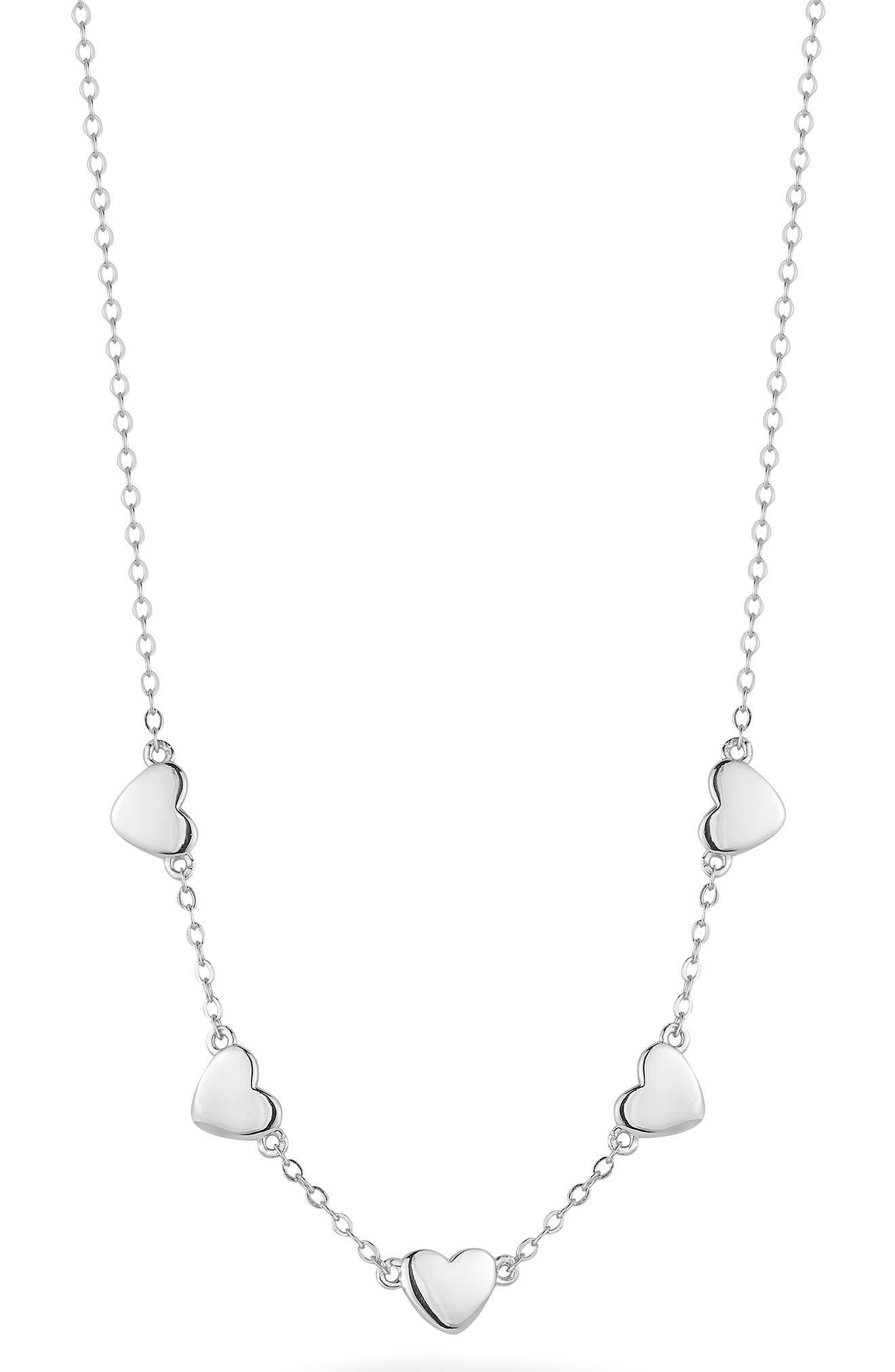 Sterling Silver Heart Charm Necklace