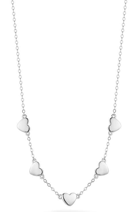 Sterling Silver Heart Charm Necklace