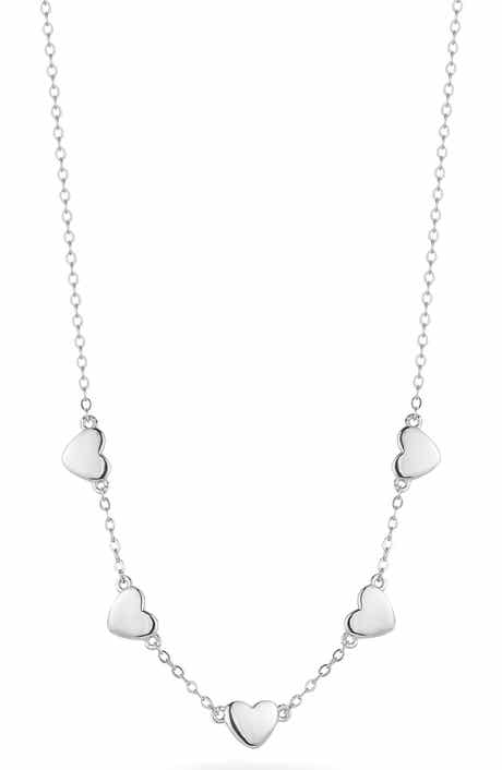 Sterling Silver Heart Charm Necklace