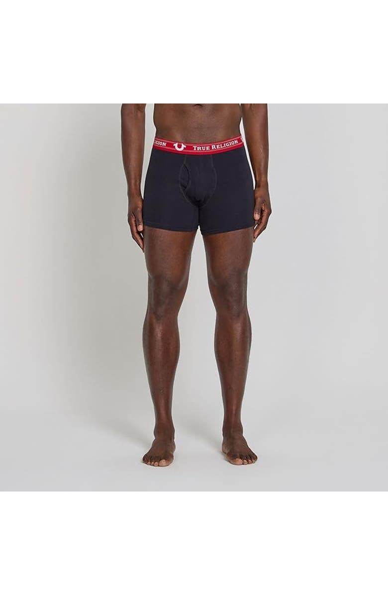 True Religion Boxer Briefs Stretch Underwear Pack of 4, Alternate, color, Black