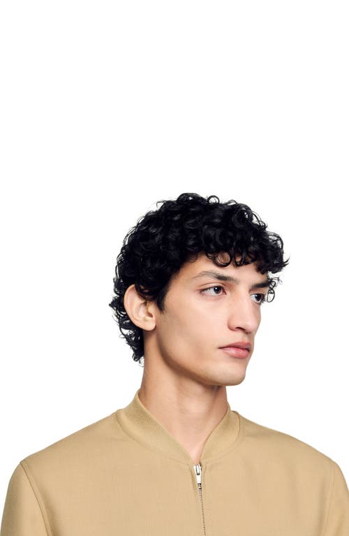 Sandro Zip Up Jacket In Nut