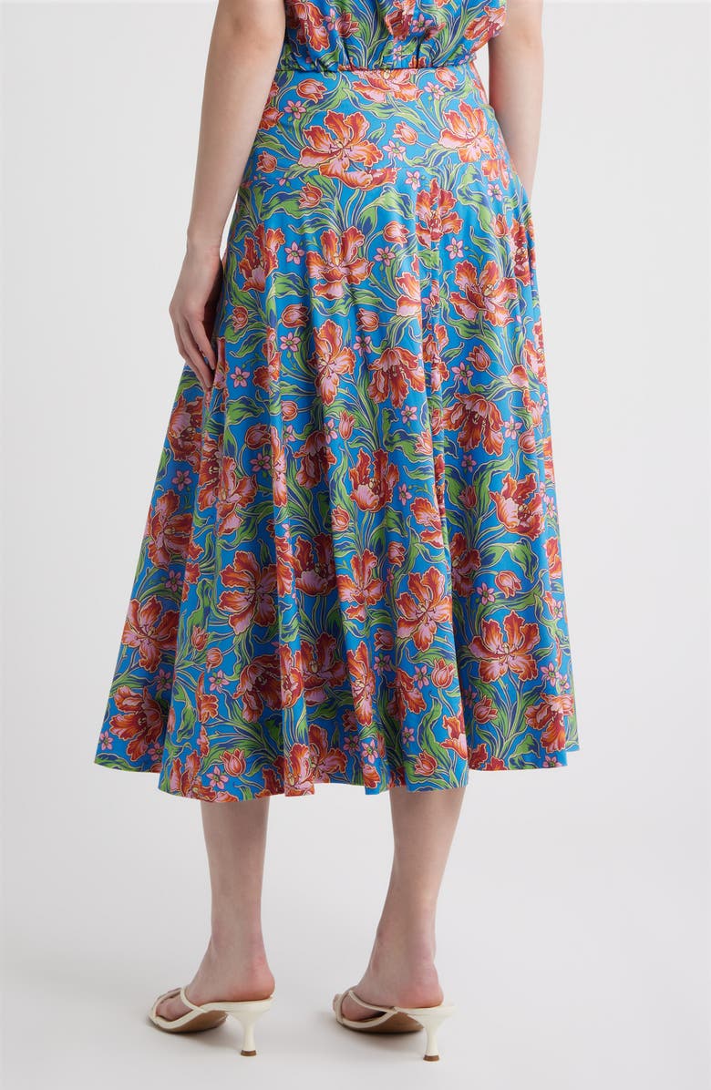 LOVE THE LABEL Tricia Floral Print Midi Skirt, Alternate, color, Archive Tulip Liberty Print