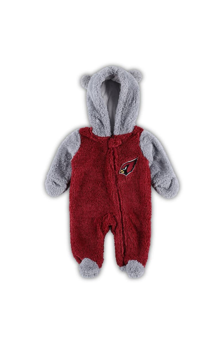 Outerstuff Newborn & Infant Cardinal Arizona Cardinals Game Nap Teddy Fleece Bunting Full-Zip Sleeper, Main, color, Cardinal