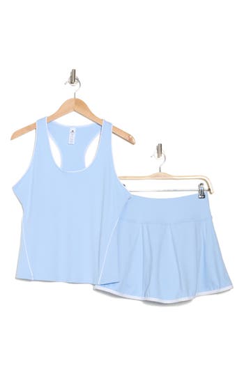 90 Degree By Reflex Nude Tech Volley Vibes Tank & Skort Set In Windsurfer