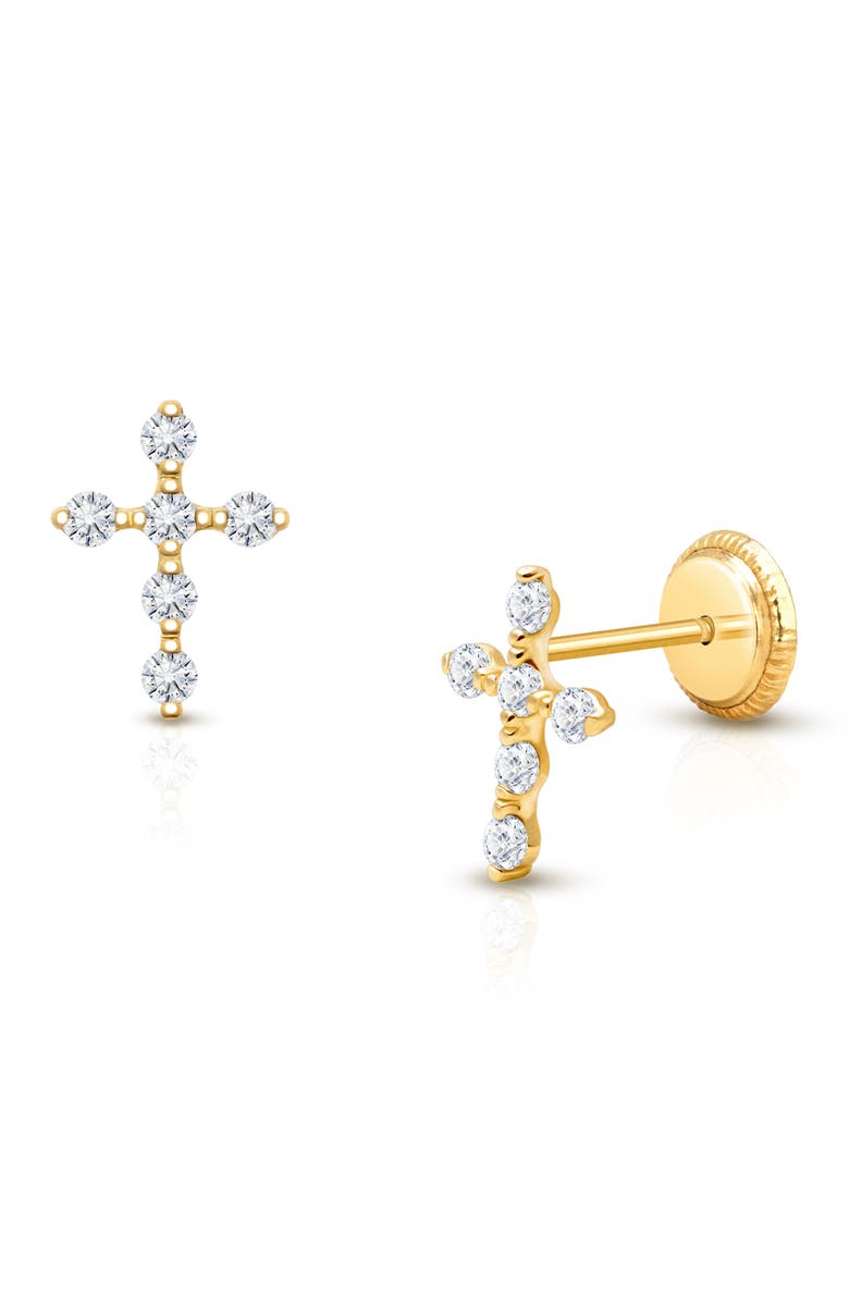 Tiny Blessings 14K Gold Light of Heaven Stud Earrings, Main, color, 14K Yellow Gold