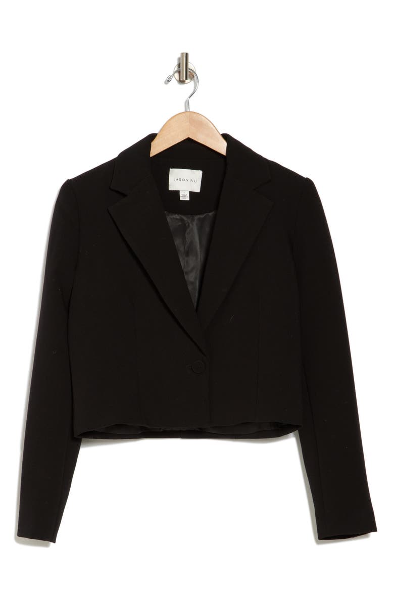 JASON WU Notch Lapel Crop Blazer, Alternate, color,