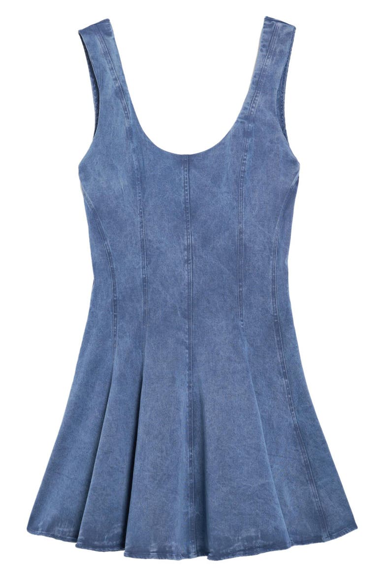 Sleeveless Denim Midi Dress, Alternate, color, BLUE