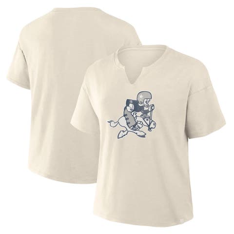 Women's Fanatics Cream Dallas Cowboys Trick Play Slub Boxy T-Shirt