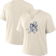 FANATICS Women's Fanatics Cream Dallas Cowboys Trick Play Slub Boxy T-Shirt