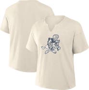 FANATICS Women's Fanatics Cream Dallas Cowboys Trick Play Slub Boxy T-Shirt